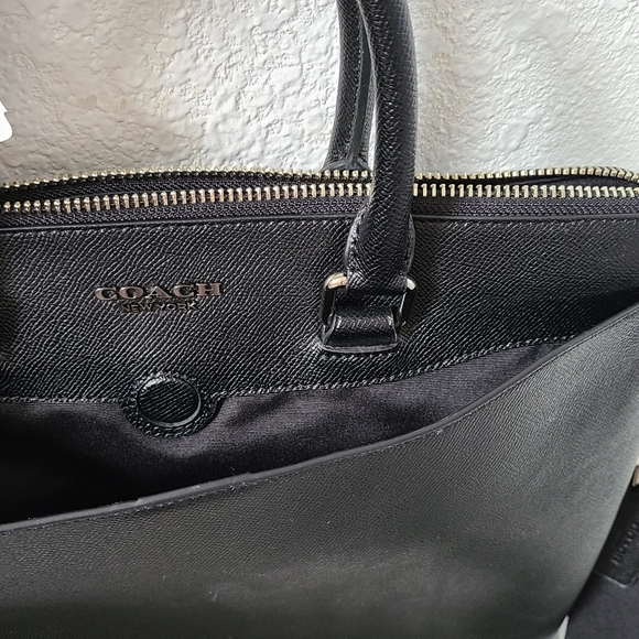 NWT Coach black leather briefcase or laptop bag - Picture 7 of 7
